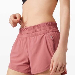 Lululemon tracker short V 4 inch cherry tint